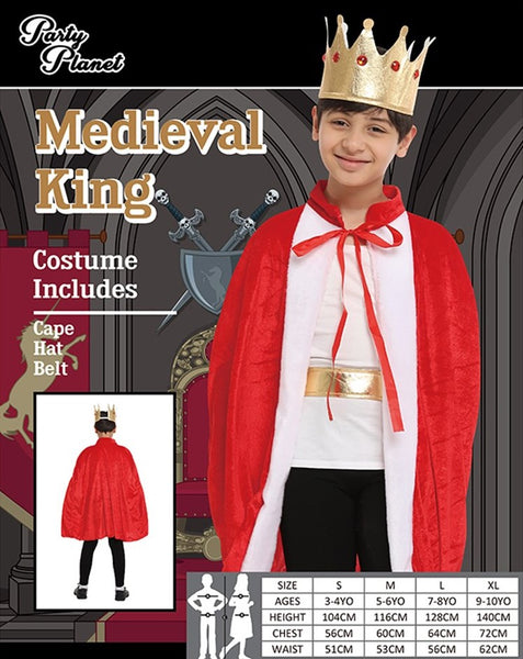 Costume Set Kids King - Size L