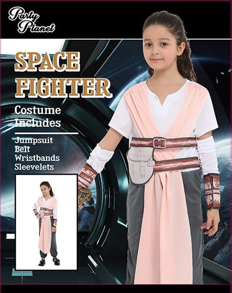 Costume Set Kids Jedi Space Fighter Girl - Size L