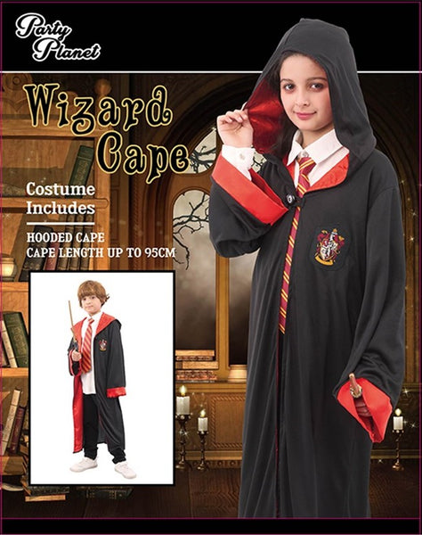 Costume Set Kids Wizard Cape Gryffindor - One Size