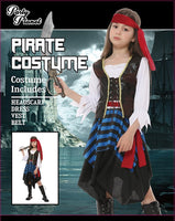 Costume Set Kids Pirate Girl - Size XL