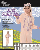 Costume Set Kids Pink Monster - Size L