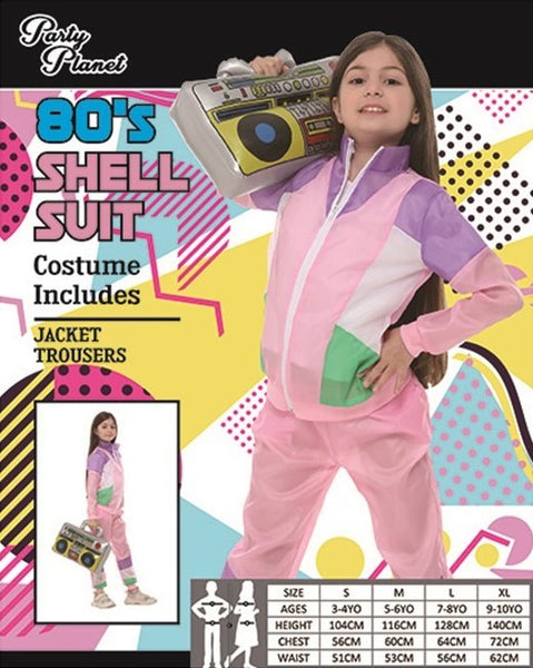 Costume Set Kids 80s Shell Suit - Size L