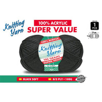 Knitting Yarn Black