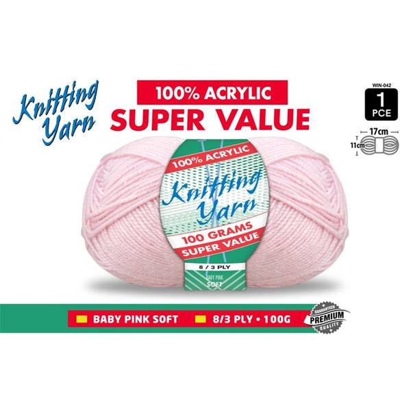 Knitting Yarn Baby Pink