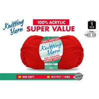 Knitting Yarn Red