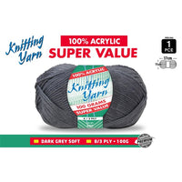 Knitting Yarn Dark Grey