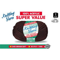 Knitting Yarn Choc Brown