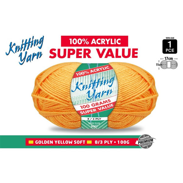 Knitting Yarn Golden Yellow