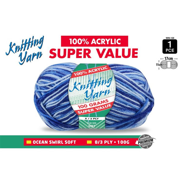 Knitting Yarn Mix Ocean Swirl