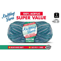 Knitting Yarn Mix Blues Light