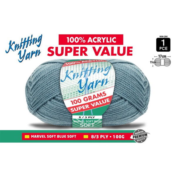 Knitting Yarn Soft Blue