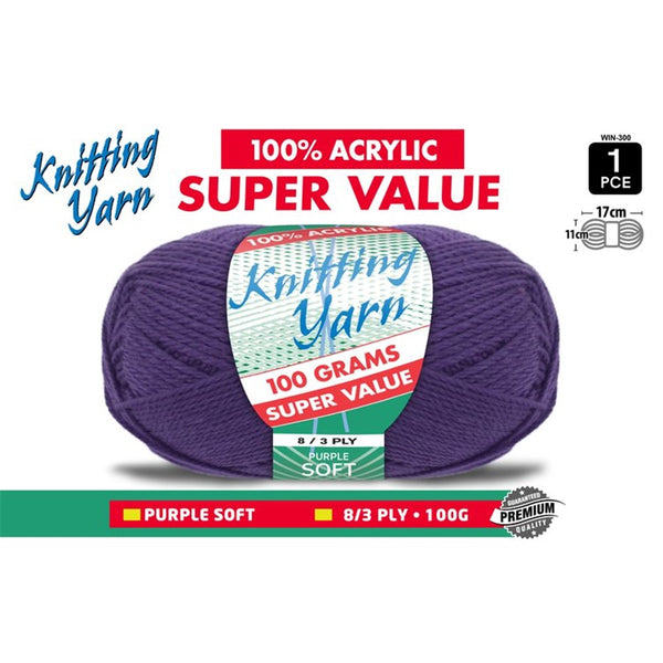 Knitting Yarn Deep Purple