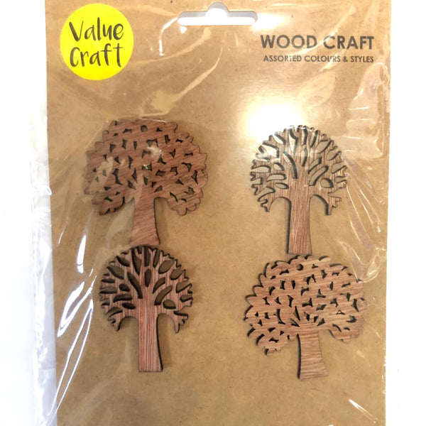 Wooden Trees 4pc
