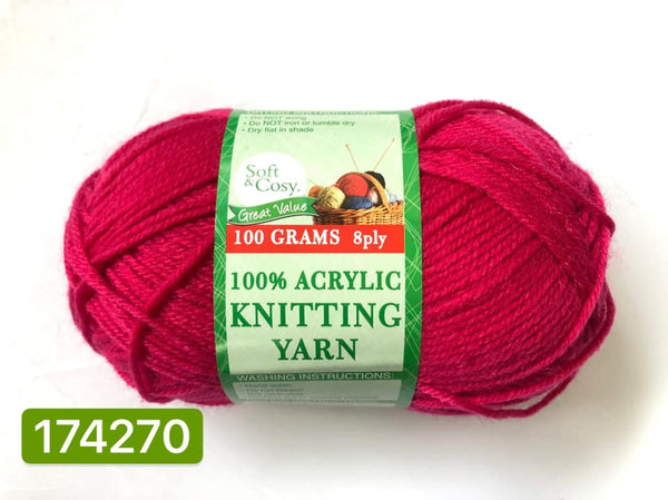 Knitting Yarn Pink 100g