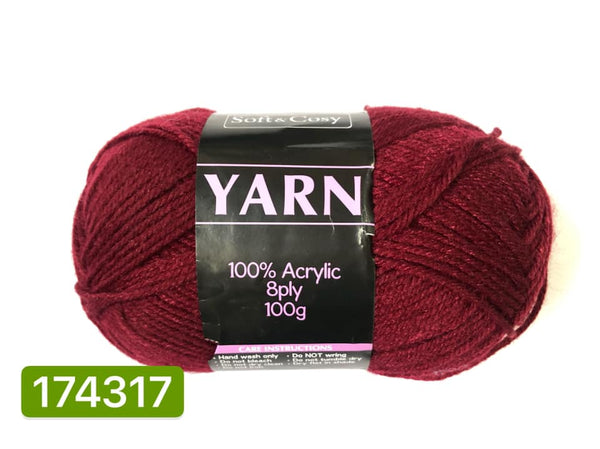 Knitting Yarn Maroon 100g