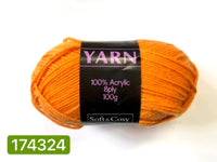 Knitting Yarn Bright Orange 100g