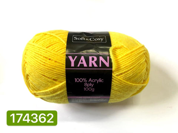 Knitting Yarn Yellow 100g