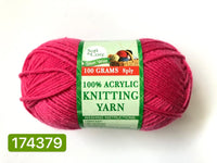 Knitting Yarn Bright Pink 100g