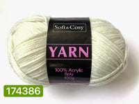 Knitting Yarn Off White 100g