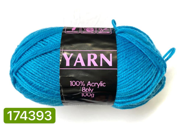 Knitting Yarn Bright Blue 100g