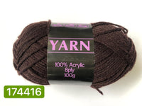 Knitting Yarn Brown 100g