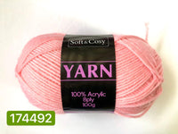 Knitting Yarn Pastel Pink 100g
