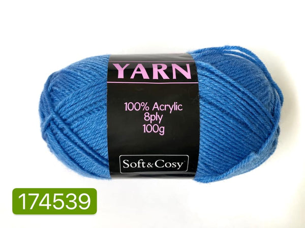 Knitting Yarn Blue 100g