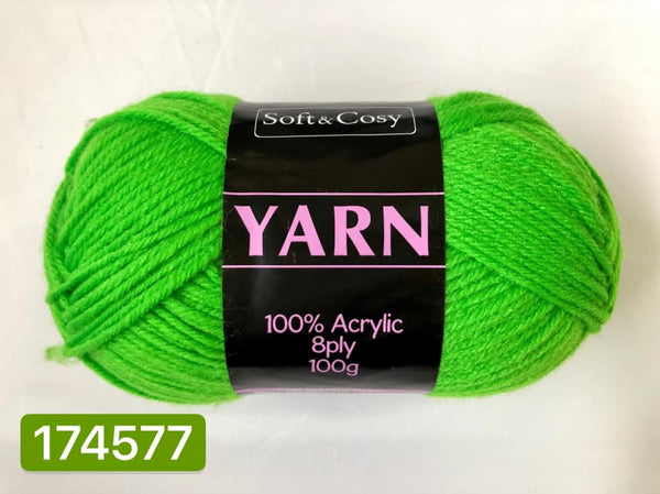 Knitting Yarn Fluro Green 100g