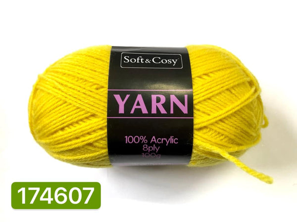Knitting Yarn Canary Yellow 100g