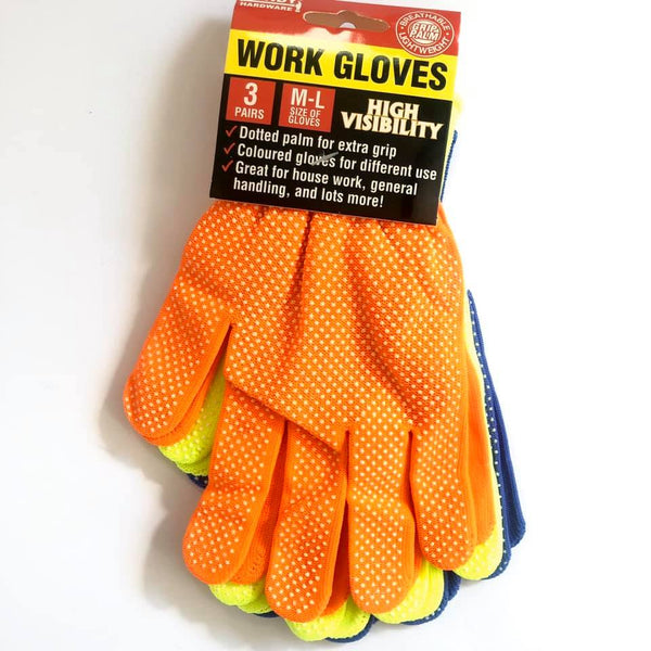 Work Gloves Extra Padding Green/Beige/Grey