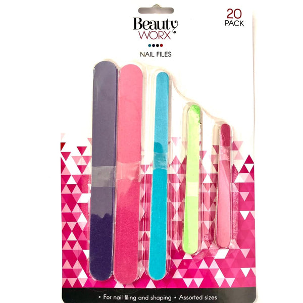 Nail Files Assorted Sizes 20pk