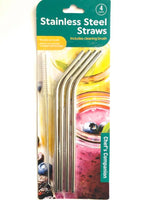Reusable Straws Stainless Steel w/Brush 5pc