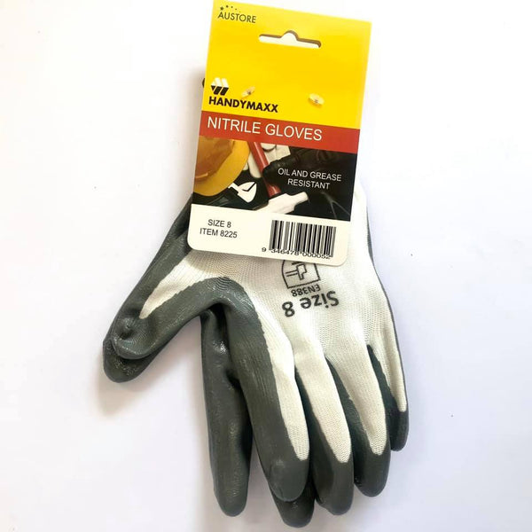 Work Gloves Nitrile Green Size 8