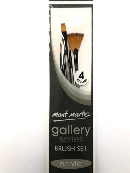 Brush Set Gallery Acrylic 4pc