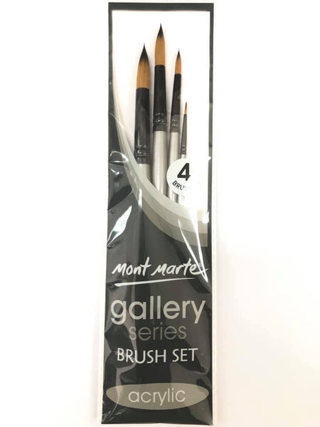 XXX Brush Set Gallery Acrylic 4pc