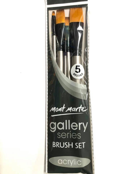 XXX Brush Set Gallery Acrylic 5pc