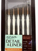 Brush Set Detail & Liner 5pce