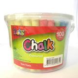 Chalk in Bucket Coloured 100pk