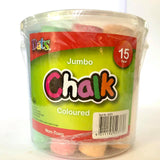 Chalk in Bucket Jumbo Coloured 15pk