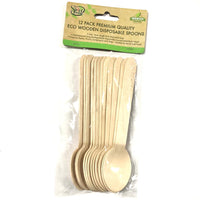 Enviro Disposable Cutlery Wooden Spoon 12pk