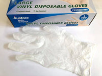 Disposable Vinyl Gloves 100pk (Size:L)