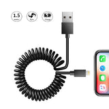 USB Cable iPhone Coiled 1.5M