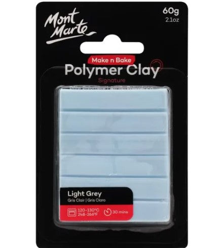 Polymer Clay Make N Bake 60g Light Grey