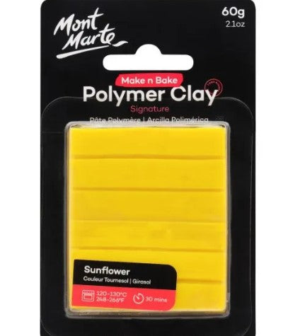 Polymer Clay Make N Bake 60g Sunflower