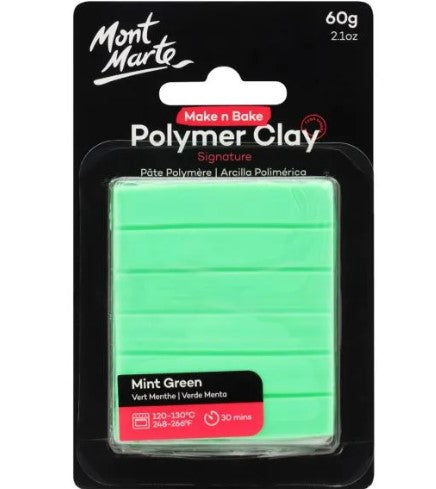 Polymer Clay Make N Bake 60g Mint Green