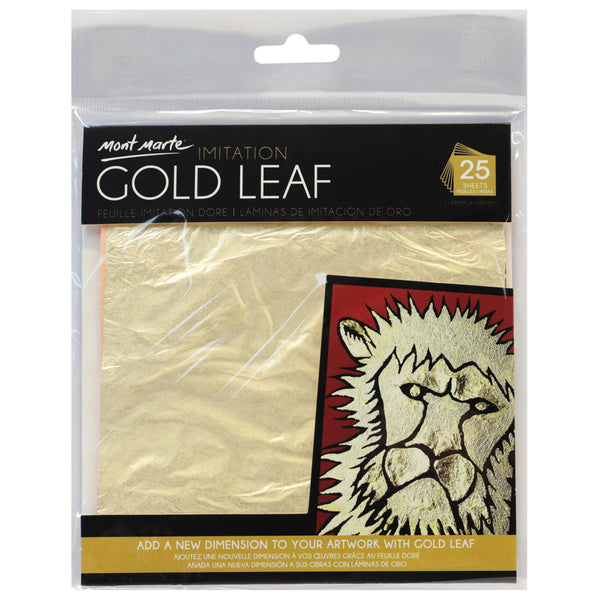 Leaf Imitation 14x14cm Gold***