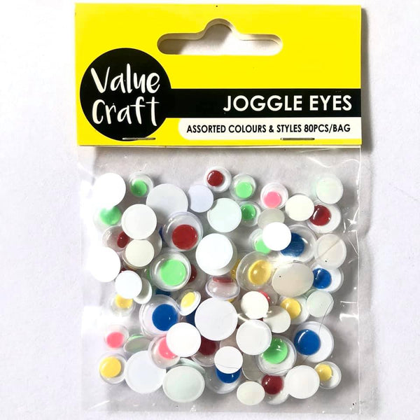 XXX Joggle Eyes Fluorescent Multi 80pcs