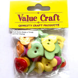Buttons Bead Heart Assorted Colours 30g