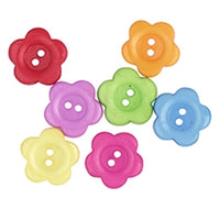 Bead Flower Buttons Assorted Colours 30g
