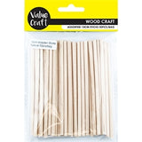 Wooden Sticks 10cm Natural 50pk